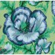Philip Jacobs Banded Poppy - Sage Fabric photo