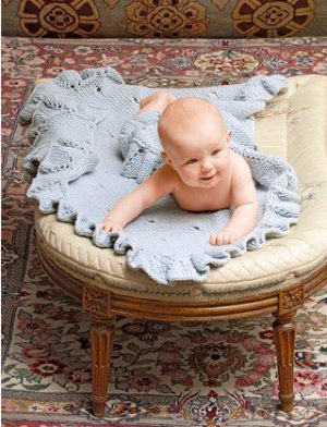 Blue Sky Fibers Baby & Children Patterns - Eyelet Baby Blanket Pattern