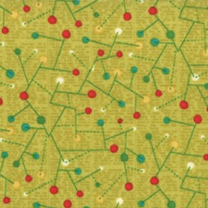 Jenn Ski Mod Century Fabric - Constellation - Chartreuse (30517 14)