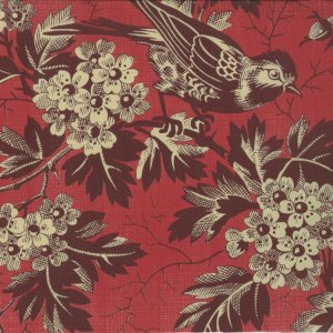 French General Chateau Rouge Fabric - Beaumont - French Red (13620 11)
