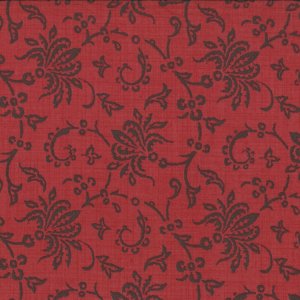 French General Chateau Rouge Fabric - Laurette - Faded Red (13622 11)