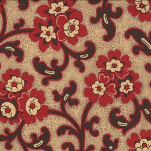 French General Chateau Rouge Fabric - Toussaint - Faded Red (13623 14)