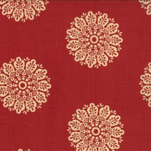 French General Chateau Rouge Fabric - Soleil - Roche (13624 12)