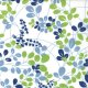 V and Co. Simply Color - Sprigs - White Navy Lime (10801 11) Fabric photo