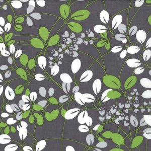 V and Co. Simply Color Fabric - Sprigs - Graphite Grey (10801 13)