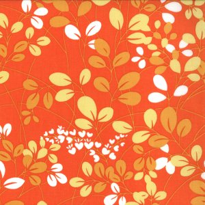 V and Co. Simply Color Fabric - Sprigs - Sweet Tangerine (10801 16)