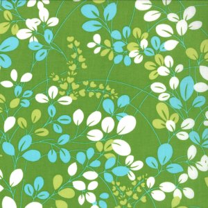 V and Co. Simply Color Fabric - Sprigs - Lime Green (10801 18)