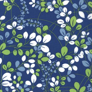 V and Co. Simply Color Fabric - Sprigs - Navy Blue (10801 20)