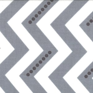 V and Co. Simply Color Fabric - Dotted Zig Zag - White Graphite Grey (10804 13)