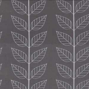 V and Co. Simply Color Fabric - Leafy Stripe - Graphite Grey (10805 13)