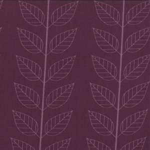 V and Co. Simply Color Fabric - Leafy Stripe - Eggplant (10805 15)