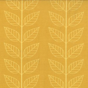 V and Co. Simply Color Fabric - Leafy Stripe - Mustard (10805 17)