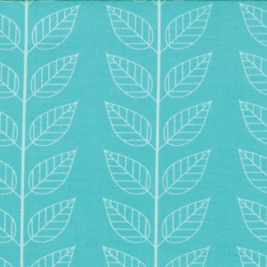 V and Co. Simply Color Fabric - Leafy Stripe - Aquatic Blue (10805 19)