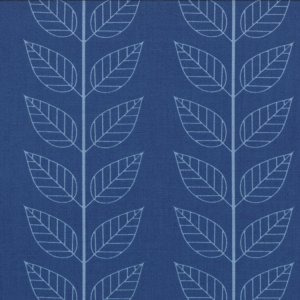 V and Co. Simply Color Fabric - Leafy Stripe - Navy Blue (10805 20)