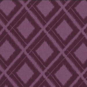 V and Co. Simply Color Fabric - Ikat Diamonds - Eggplant (10806 15)