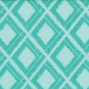 V and Co. Simply Color Fabric - Ikat Diamonds - Aquatic Blue (10806 19)