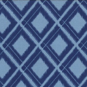 V and Co. Simply Color Fabric - Ikat Diamonds - Navy Blue (10806 20)