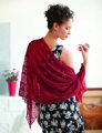 Classic Elite Silky Alpaca Lace Knit Red Lace Stole