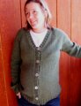 Knitting Pure and Simple Women's Cardigan Patterns - 0274 - Top Down V Neck Maternity Cardigan Patterns photo