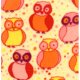 Valori Wells Della Micro Fleece - Little Owls - Blossom Fabric photo