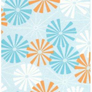 Annette Tatum Soliel Flannel Fabric - Pinwheel - Blue