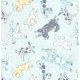 Annette Tatum Soliel Flannel - Flying Pups - Blue Fabric photo