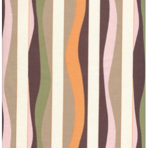 Annette Tatum Mod Fabric - Mod Stripe - Papaya