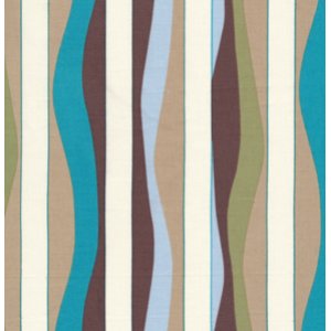 Annette Tatum Mod Fabric - Mod Stripe - Teal