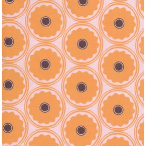 Annette Tatum Mod Fabric - Mod Flower - Papaya