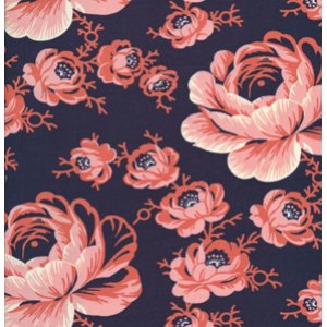 Denyse Schmidt Greenfield Hill Fabric - Preservation Peony - Cranberry