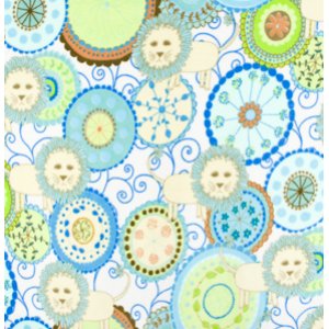 Valori Wells Bliss Micro Fleece Fabric - Lions - Turquoise