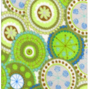 Valori Wells Bliss Micro Fleece Fabric - Medallion - Green