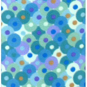 Valori Wells Bliss Micro Fleece Fabric - Circles - Ocean