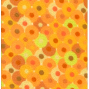Valori Wells Bliss Micro Fleece Fabric - Circles - Tangerine