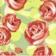 Amy Butler Love Flannel - Tumble Roses - Tangerine Fabric photo