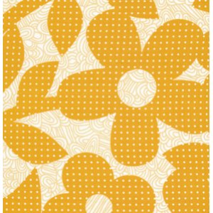 Erin McMorris Weekends Fabric - Dots and Loops - Gold