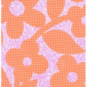 Erin McMorris Weekends Fabric - Dots and Loops - Peach