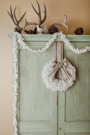 Churchmouse at Home Patterns - Wooly Wreath and Garland Pattern