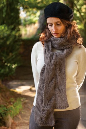 Churchmouse Classics Patterns - Reversible Cable Neck Wrap & Scarf Pattern