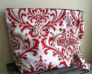 Top Shelf Totes Yarn Pop - Totable - Bold Red Fleur - Stitch Red