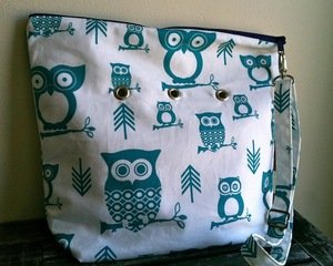 Top Shelf Totes Yarn Pop - Totable - Turquoise Owls