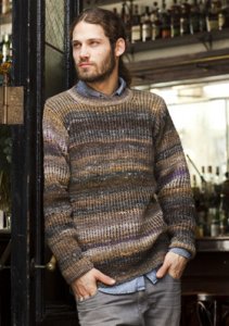 Noro Kureyon Men's Ribbed Sweater Kit - Mens Sweaters