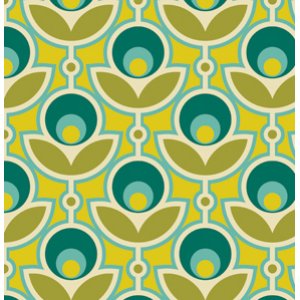 Joel Dewberry Notting Hill Fabric - Primrose - Aquamarine