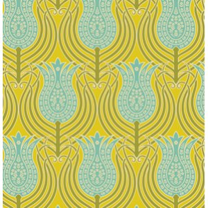 Joel Dewberry Notting Hill Fabric - Tulips - Fern