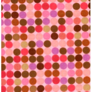 Valori Wells Urban Flannels Fabric - Dots - Pink
