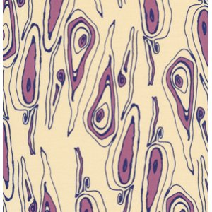 Tina Givens Opal Owl Flannel Fabric - Grain - Violet