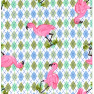 Donna Dewberry Noah's Ark Flannel Fabric - Flamingo - Multi