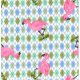Donna Dewberry Noah's Ark Flannel - Flamingo - Multi Fabric photo