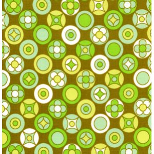 Erin McMorris Wildwood Fabric - Buttons - Olive