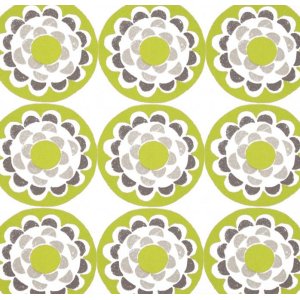 Ty Pennington Fleece Impressions Fabric - Blossom - Chartreuse